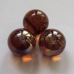 Glass marble amber-ir